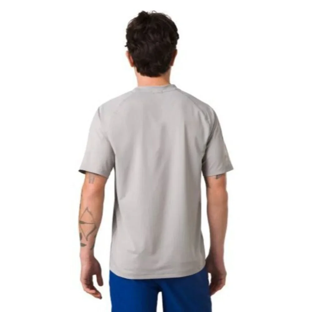 Prana Lost Sol Short Sleeve Crew Ashy Mens XXL Standard Fit Moisture Wick UPF 50